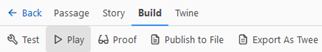 Click the build tab and then play